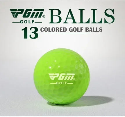 PGM 10PCS Golf Ball Two Piece Sports Ball Professional Practice Double Layer Multi-Color Balls Indoor Outdoor Training Aids
