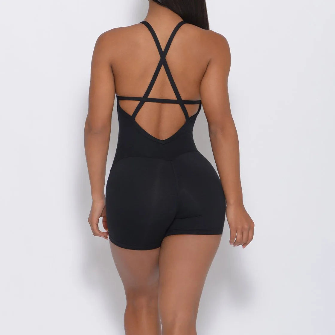 Yoga Set Women's Jumpsuit Sexy Buttocks Sports One-piece Fitness Suit Backless Cross Bodysuit 2023 Solid Color Sets Gym Clothing