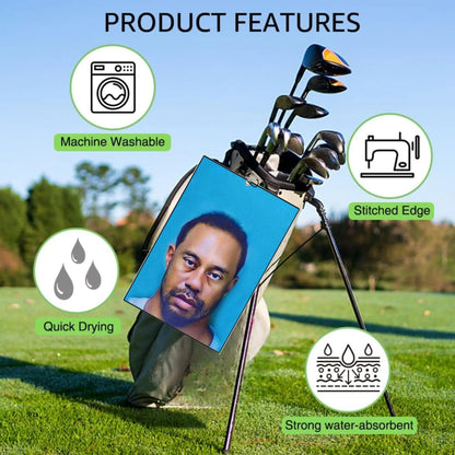 2 count Funny Microfiber Premium Golf Towels, Printed Golf Towels for Golf Bags for Men&Women, Great Golf Accessories