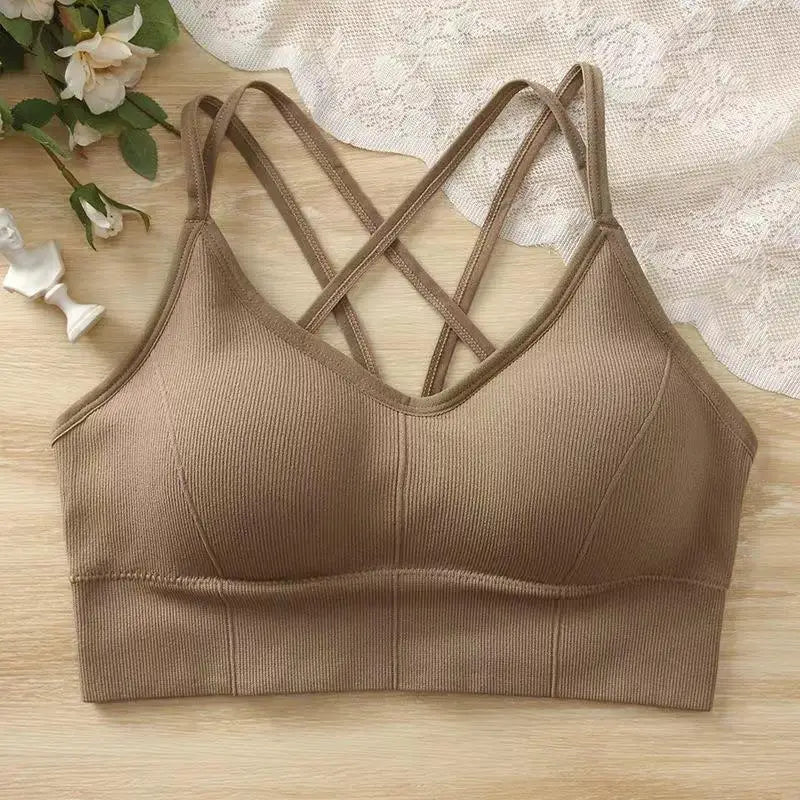 Breathable Sports Bra Anti-sweat Fitness Top Seamless Yoga Bra Shockproof Crop Top Women Push up Sport Bra Gym Workout Top
