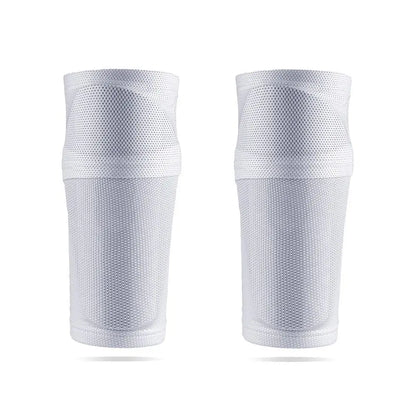 1Pair Soccer Shin Guard Football Crashproof Calf Protector Nylon Leg Sleeves Sock Shin Protector with Pocket Training Protection