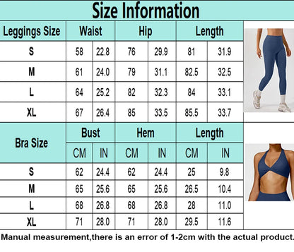 2 Pieces Yoga Set Women Gym Tracksuit Sport Bras Fitness Leggings Outfits Workout Suits Ladies Training Clothes Sets Sportwear
