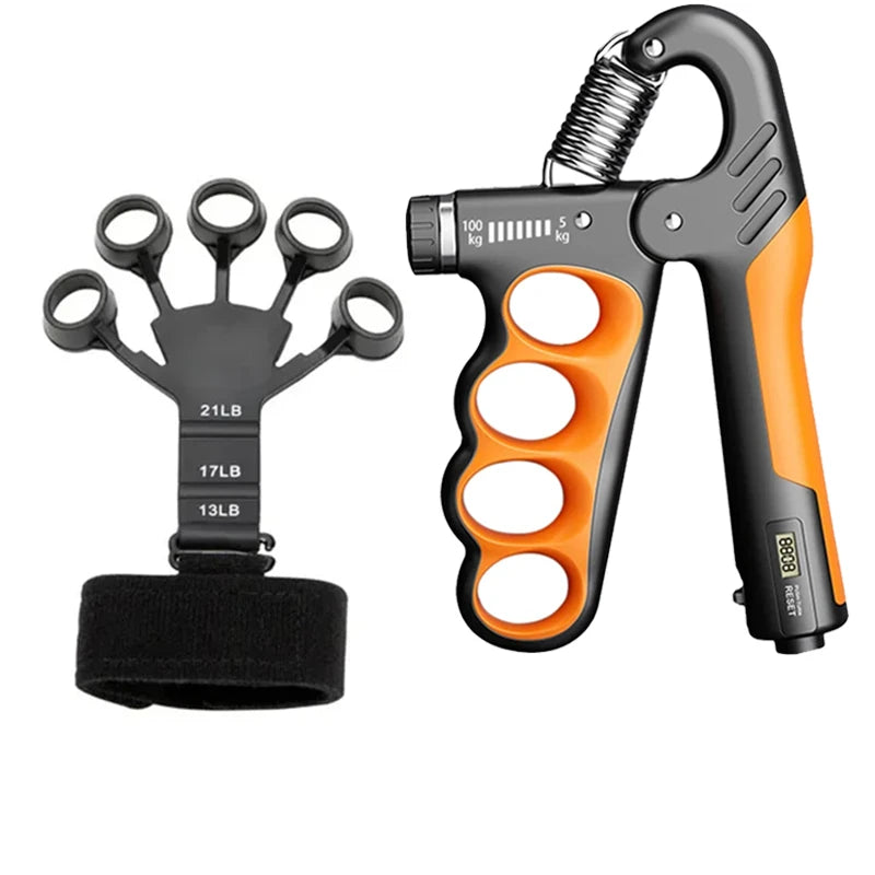 Electronic Counting Hand Grips Strengthener Arm Spring Finger Massager Expander Hand Exercise Gym Fitness Training Wrist Gripper