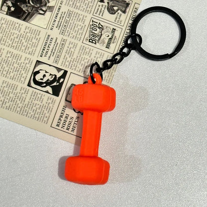 Simulation Dumbbells Keyring Kettlebells Water Cups Cool Creative Bag Charm Fitness Series Pendant Car Key Ornament
