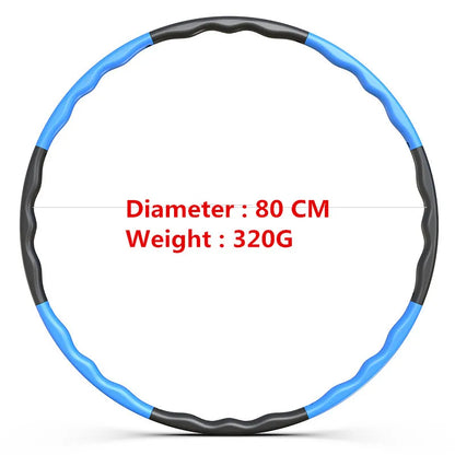 2024 Exercise Hoop Portable Exercise Fitness Removable 8 Sections Splicing Hoop Gym Equipment Waist Trainer