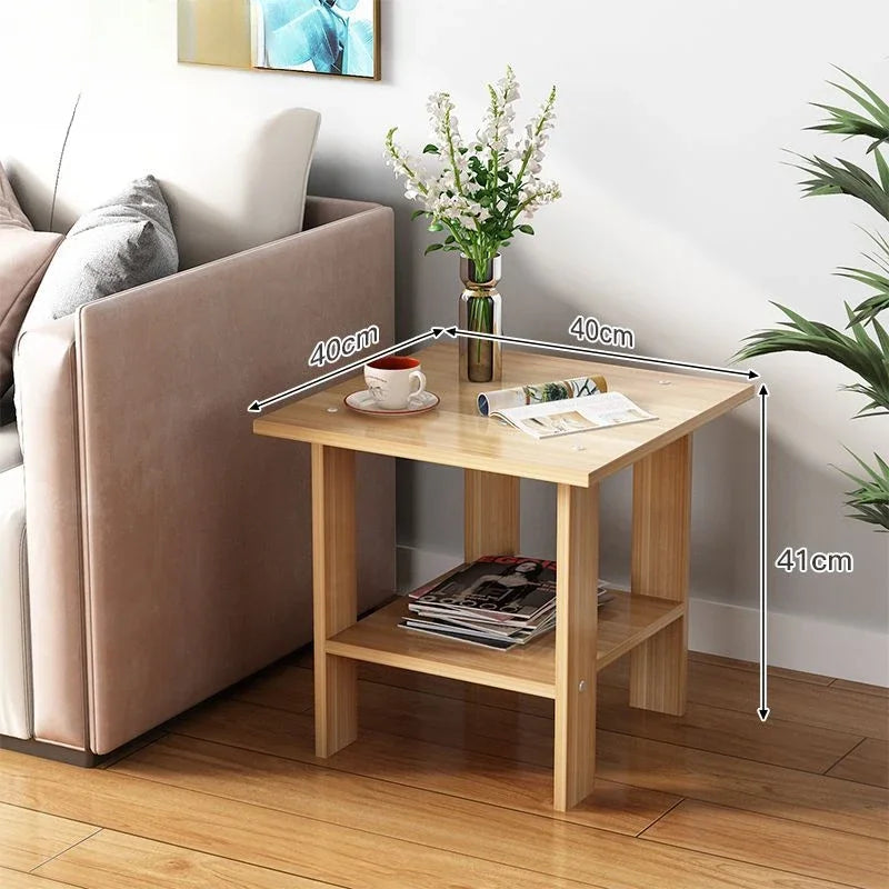 Simple Bedside Table Solid Wood Stable Load-bearing Capacity Multi-layer Stable Large Storage Area Modern Home Bedroom Furniture