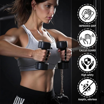 Finger Grip Strength Gym Hand Grips for Weight Lifting Rubber Anti-Slip Workout Gloves Gym Grips for Men Women Training Exercis