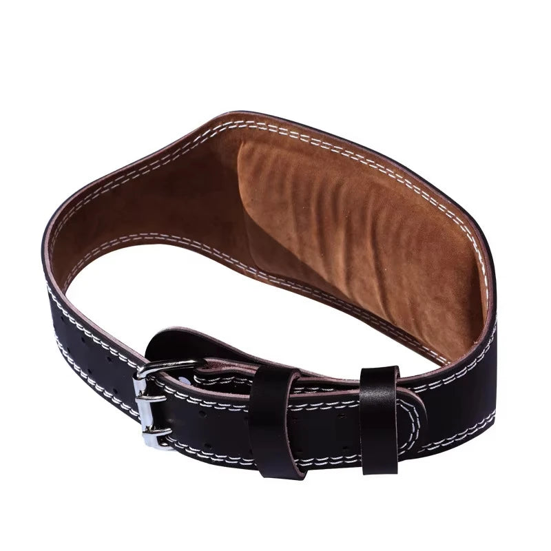 Professional Waist Support Sports Safety Belt Protection Fitness Deep Squat Weightlifting Training Cowhide Weightlift Deadlift