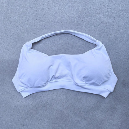 Seamless Halter Sports Bras Running Sexy Open Back Yoga Bra Padded Brassiere Sport Woman Fitness Gym Top Activewear