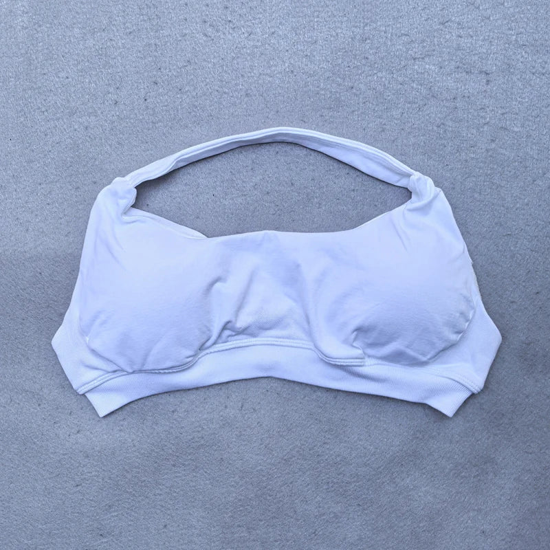 Seamless Halter Sports Bras Running Sexy Open Back Yoga Bra Padded Brassiere Sport Woman Fitness Gym Top Activewear