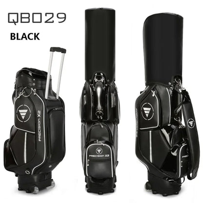 PGM Tie Rod Golf Standard Ball Bags Waterproof PU Stand Bags with Wheel Portable Multi-Functional Golf Package Can Put 13 Clubs