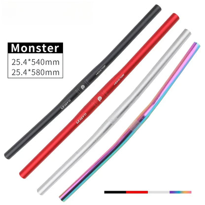 Folding Bike Horizontal 25.4*540/580mm Aluminium Alloy Ultra Light Handlebars Bicycle Parts
