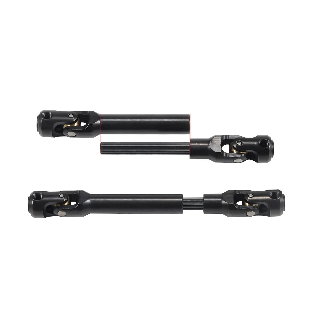 Machined Metal Drive Shaft for 1/10 RC Crawler Car Axial SCX10 Pro Capra Wraith TRX4 TRX6 Element Enduro Redcat GEN8 CC01 TF2