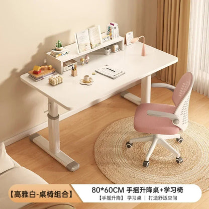 Modern Computer Standing Desk, Adjustable Height Electric Sit Stand Up Down student study Table, 47 Inch Ergonomic Rising Desks