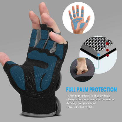 Gym Gloves Fitness Weight Lifting Gloves Bodybuild Power Pull-ups Training Sports Exercise Cycling Sport Workout Glove Men Women