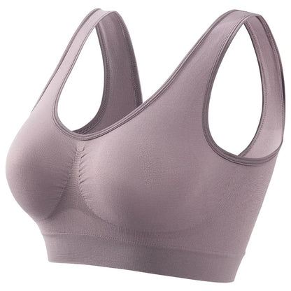 1pcs Women Sports Bra Large Size No Steel Ring Seamless Underwear Removable Chest Pad Runing Sport Yoga Vest Bras