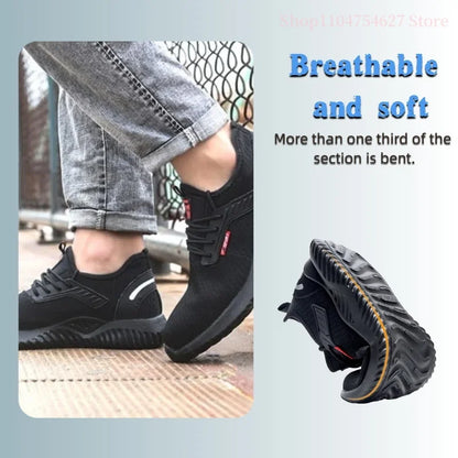 Work sports shoes Steel toe shoes Men's safety shoes Puncture-proof work shoes Boots Fashion durable shoes Safety protective sho