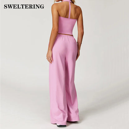 Yoga Set 2 Pieces Women's Clothes Workout Tracksuit Sportswear Gym Clothing High Waist Yoga Pants Sexy Fitness Bta Sports Suit