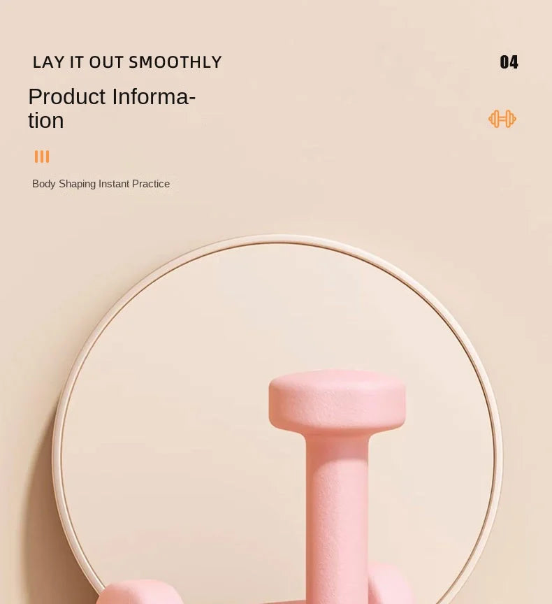 Yoga Flat Head Scrub Impregnated Plastic Dumbbells For Men And Women Home Exercise Sports Equipment Solid Cast Iron Dumbbells