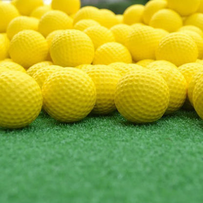 PGM 10pcs Yellow PU Golf Balls Sponge Elastic Indoor Outdoor Practice Single Layer Training Ball Golfs Accessories Gifts