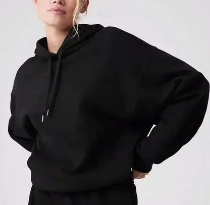 Accolade Yoga Cotton Loose Yoga Hoodie Pull Rope Multi-functional Pure Sports Print Hoodie Top Yoga Hooded Honor Sweatpants