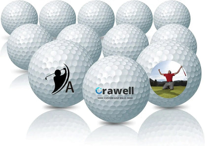 Personalized Golf Balls,Custom Golf Balls for Men,Customized Text or Logo Image Upload Golf Balls Printed - Gifts for Men