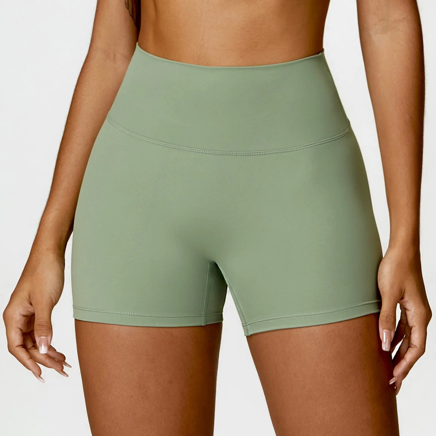 Nude Yoga Clothing Sets Women Long Sleeve Crop Tops Tight Shorts Suit Quick Dry Tracksuit Fitness Workout Outfits Gym Wear New