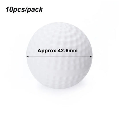 Practice Golf Balls 10 Pcs White True Flight Soft Indoor Air Ball's