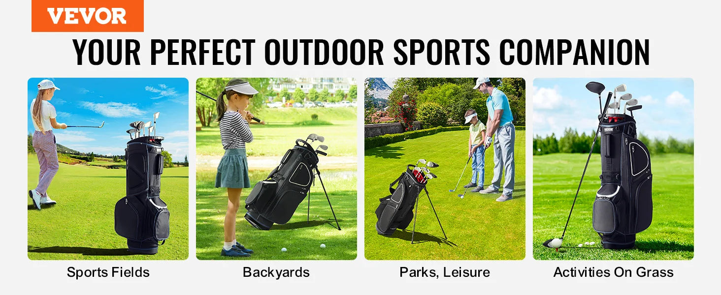 VEVOR Golf Cart Bag with 14 Way Organizer Divider Top Pockets Premium Cart Bag Durable Golf Bags with Handles & Dust Cover