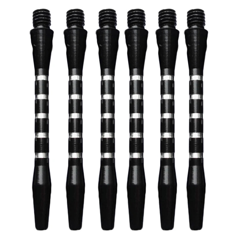 6pcs/Set Aluminum Medium Darts Shafts Harrows Stems Throwing Accessories Metal Rod 4.5mm Mixed Color Thread