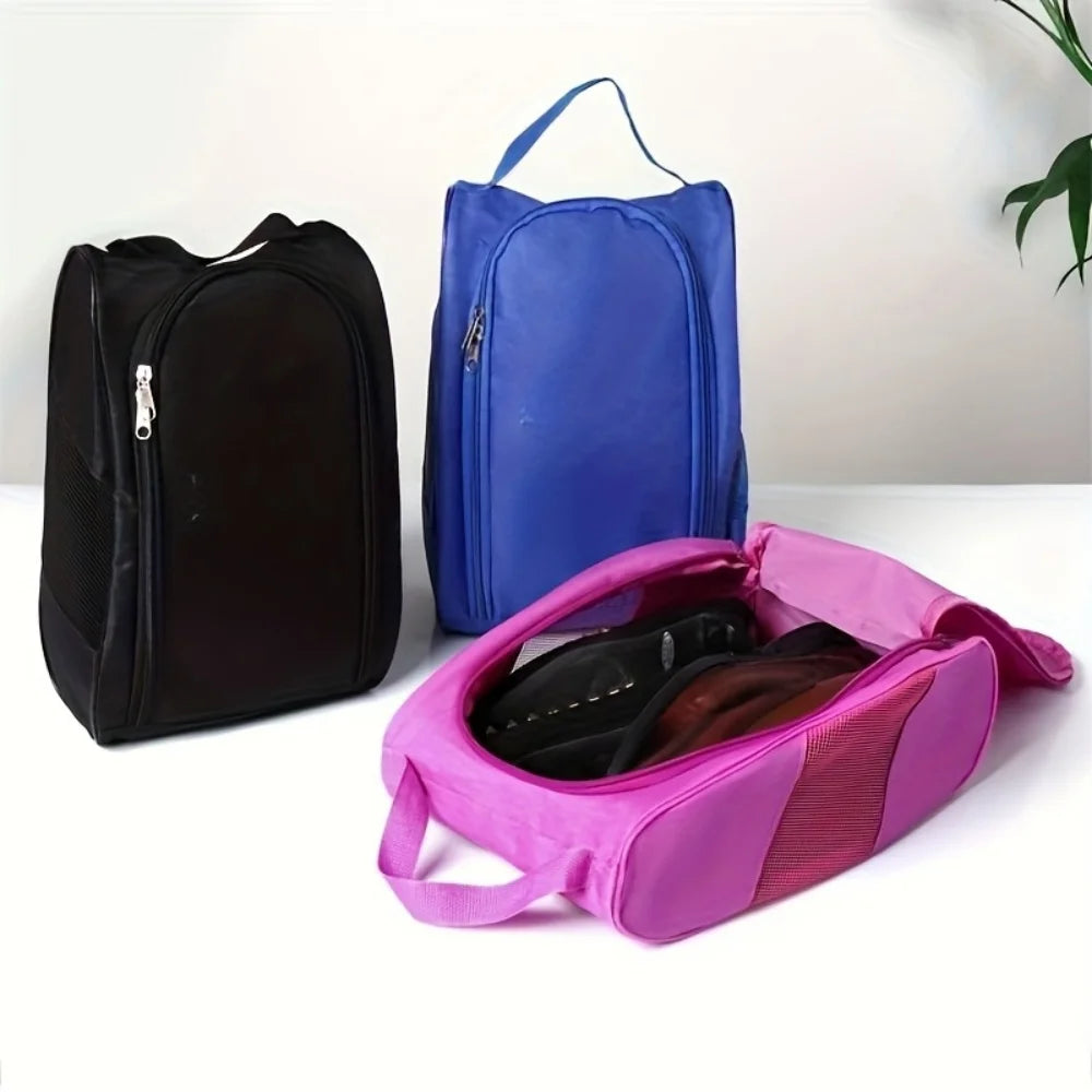 Portable Golf Shoe Bag Oxford Cloth Shoe Carrier Bags Breathable Lightweight Golf Handbag Dustproof Football Tennis Shoe Bag