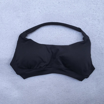 Seamless Halter Sports Bras Running Sexy Open Back Yoga Bra Padded Brassiere Sport Woman Fitness Gym Top Activewear