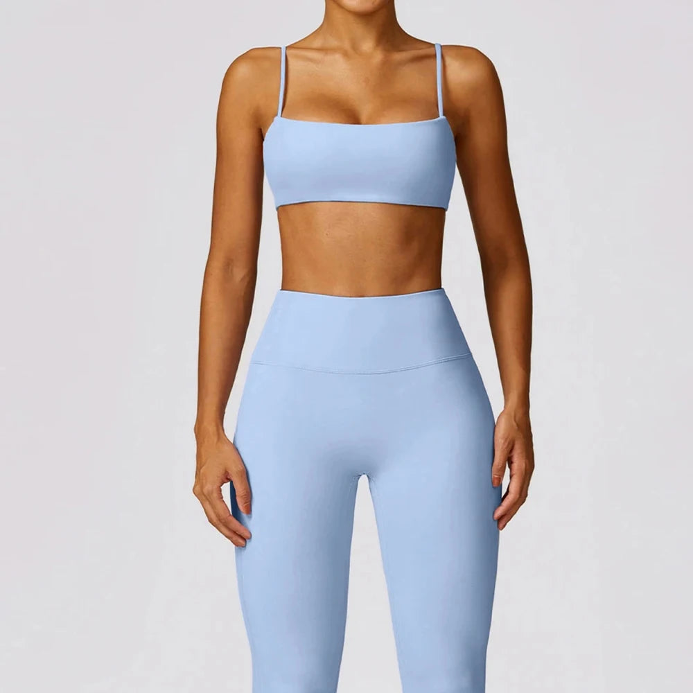 2 Pieces Yoga Set Women Gym Tracksuit Sport Bras Fitness Leggings Outfits Workout Suits Ladies Training Clothes Sets Sportwear