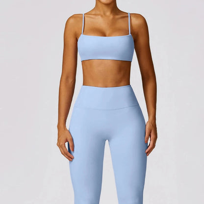 2 Pieces Yoga Set Women Gym Tracksuit Sport Bras Fitness Leggings Outfits Workout Suits Ladies Training Clothes Sets Sportwear