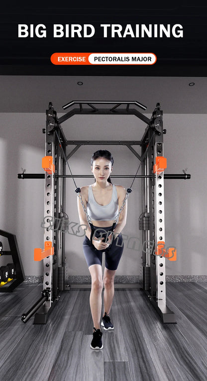 Household & Gym Combination Multifunctional Flying Bird Gantry, Comprehensive Trainer Fitness Equipment, Squat Stand