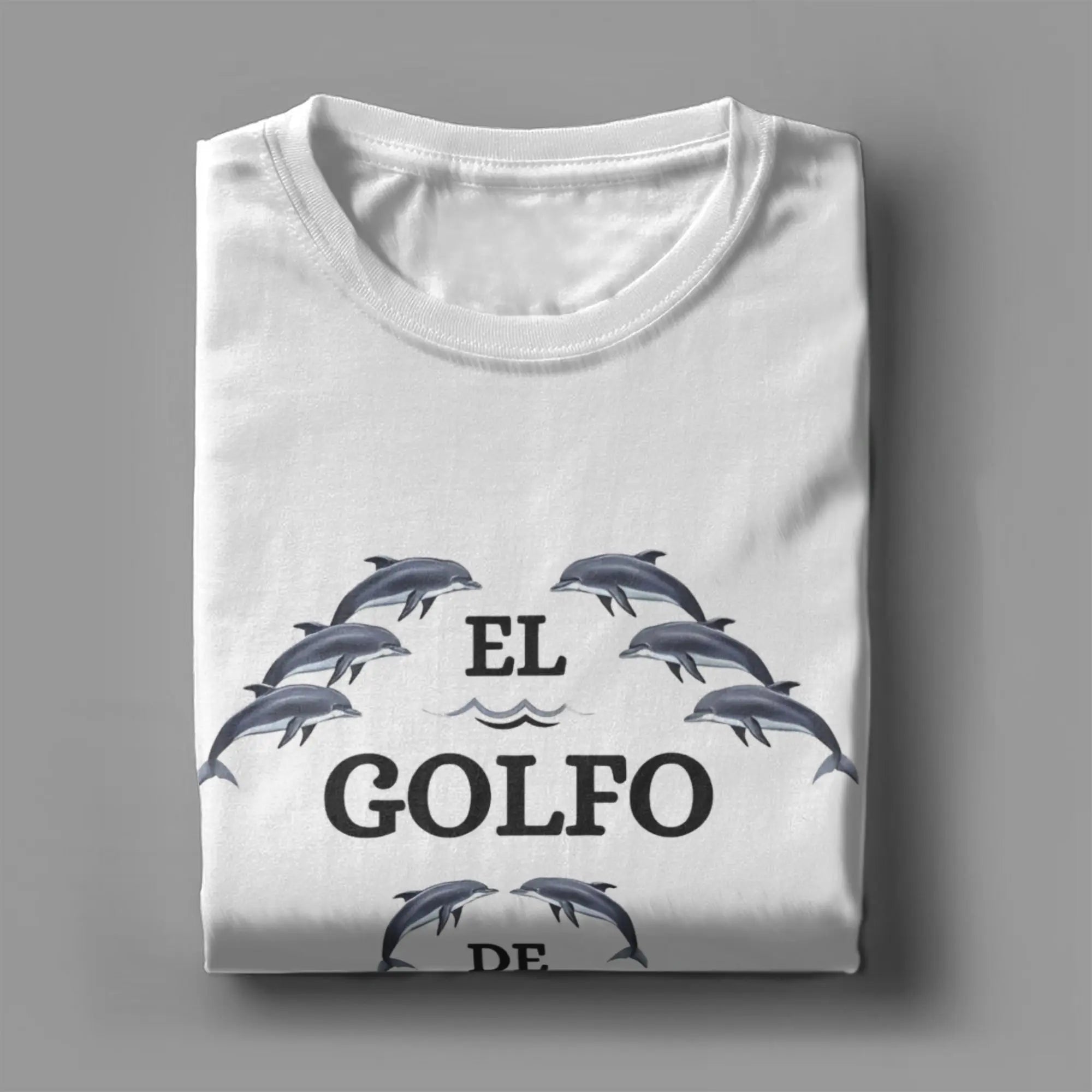 El Golfo De Mexico America Men's T Shirt  Vintage Tee Shirt Short Sleeve Round Collar T-Shirts Pure Cotton Plus Size Tops