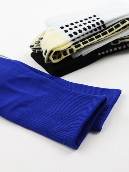 1 Pair Men's Soccer Socks with Grip, Non Slip Anti Slip Athletic Socks with Cushion Pads for Football/Basketball/Hockey