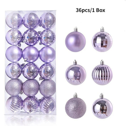 24/36Pcs Christmas Balls 4CM Ball Christmas Tree Pendant Ornaments for Home Party Decor 2025 New Year Navidad Gifts Accessories