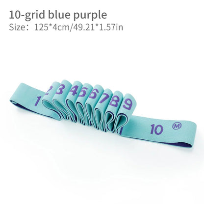 9/10/11 Loops Digital Resistance Bands Yoga Auxiliary Elastic Band Stretching Belt for Adult Pilates, Latin, Dance, Gymnastics