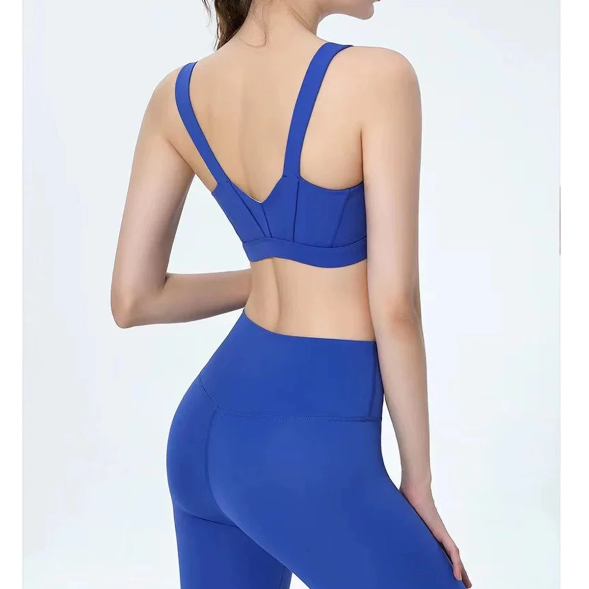 Women's Yoga Fitness Suit Fixed One-Piece Sports Bra Nude High Waisted Hip Lifting Pants Activewear Gym Workout Clothes