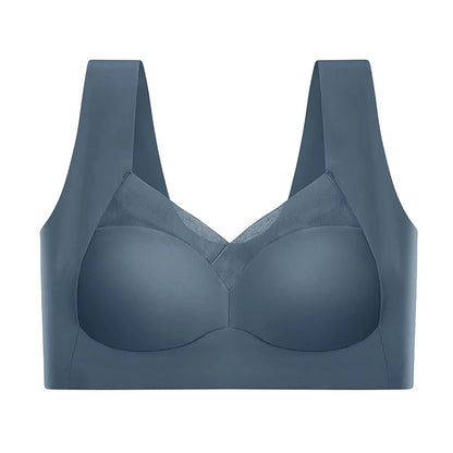 Sports Bras Women Breathable Bra Wireless Sexy U Back Inner Push Up Seamless Stitching  Mesh Top Bra Without Bones Frame Bras