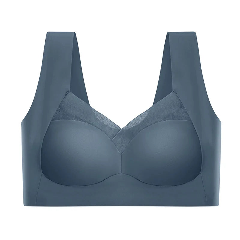 Sports Bras Women Breathable Bra Wireless Sexy U Back Inner Push Up Seamless Stitching  Mesh Top Bra Without Bones Frame Bras