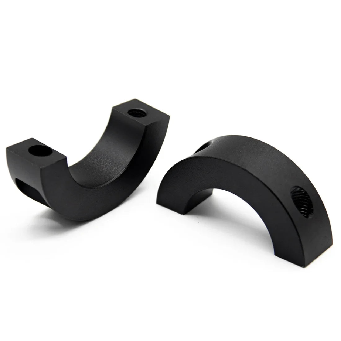 Simube Shaft Clamp For Fanatec Base, featuring aluminum alloy material, anodized coloring, and CNC machining process.