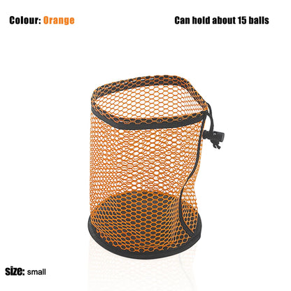 Portable Multipurpose Sports Mesh Net Bag Golf Ball Organizer Bag Drawstring Pouch Golf Sports Supplies Can hold 12/25/50 Balls