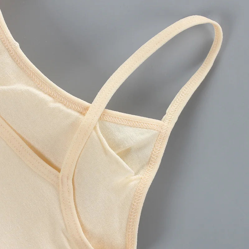 5pcs 2025 Girls Cotton Training Bralette Adjustable Support Tanks Top 8-16Y Breathable Teen Undershirt for Everyday&Sports Bras