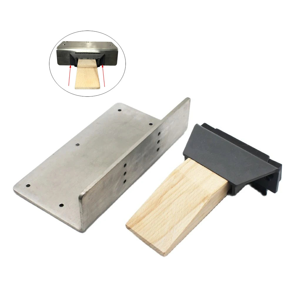 Stainless Steel Mounting Plate with Wooden Bench Pin Kit Jewelry Setting Tools