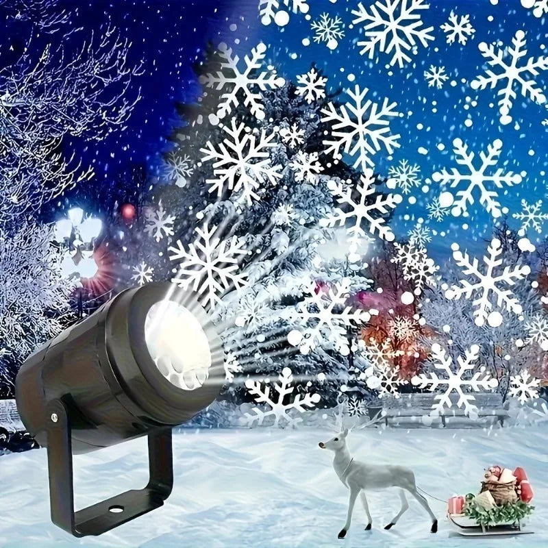 Easy Install Christmas Projector Light USB Powered Snowflake Halloween Decor for Indoor Outdoor Holiday Party Eco Friendly