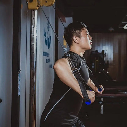 1 Pair of Multifunction Fitness Resistance Bands Handles Anti-slip Wear Resistant Nylon Webbing Grip Puller Handle TPR Strong