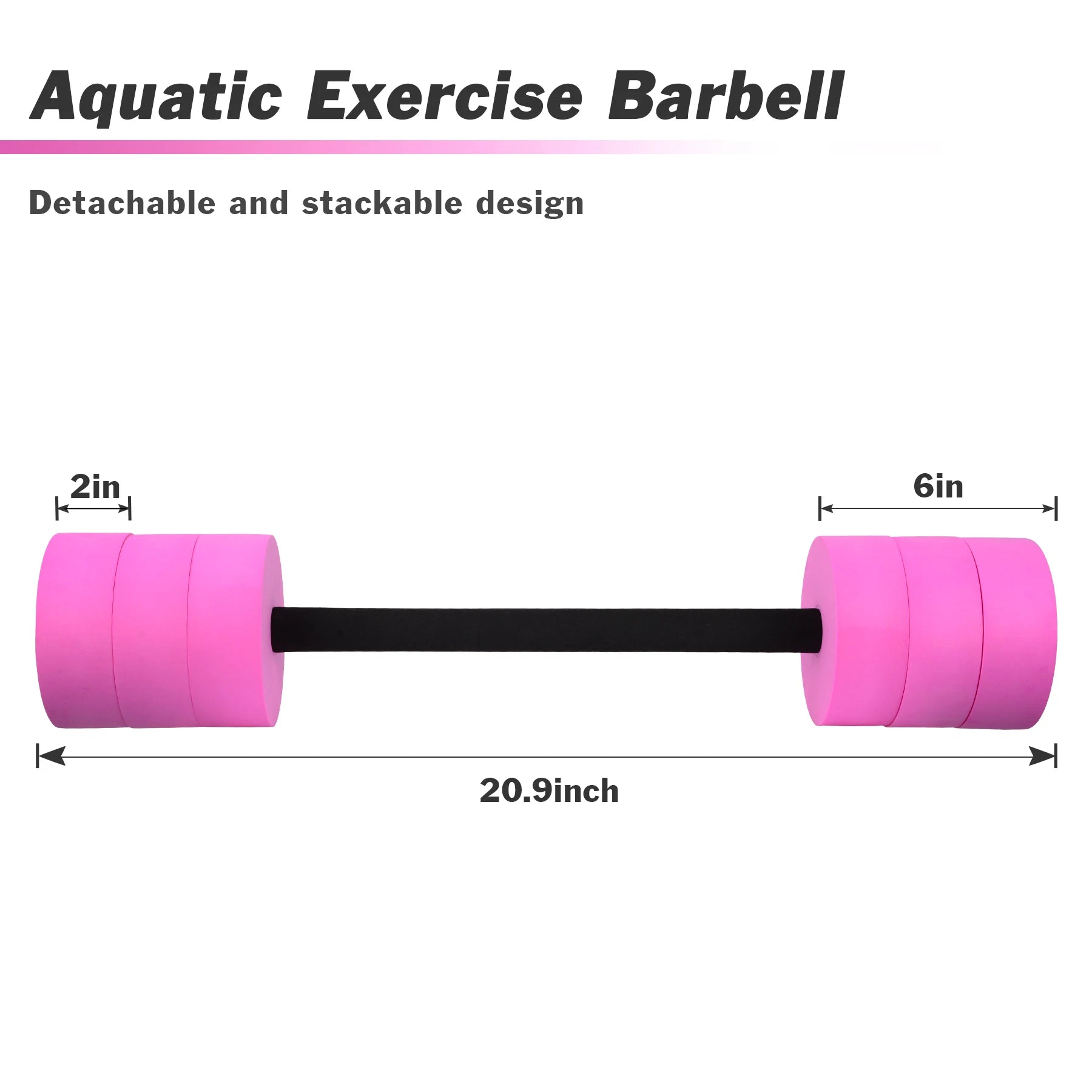 Hikeen Aquatic Exercise Dumbbells Water Dumbbell Resistance Fitness Barbells with 4 High-Density EVA Foam Pool Weights Dumbbells
