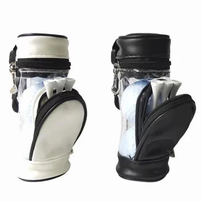 Portable Small Golf Ball Bag Carrier Tee Holder Storage Case Pouch with 3 Balls and 3 Tees Set for Training Practice Accessories